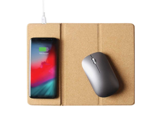 Cork Foldable Mousepads with Wireless Chargers