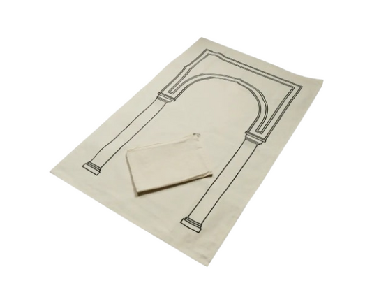 Tapis de prière en coton avec pochette