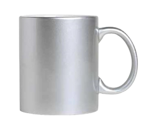 Silver Ceramic Mugs