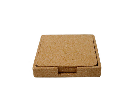 Terevi Cork Coasters Sets with Cork Stands