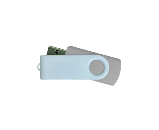 White Swivel USBs