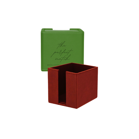 Leather Memo Cube Holders