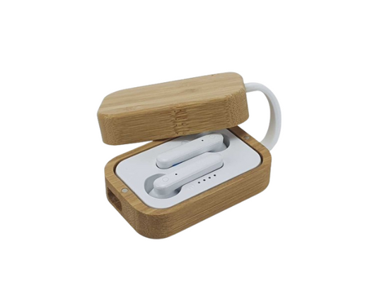 BT Earbuds with Bamboo Case