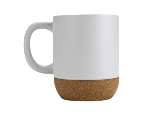 Ceramic Mugs with Lid and Cork Base