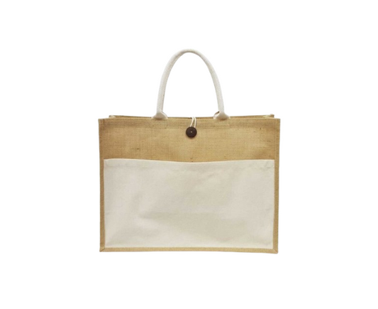 Jute Bags with Cotton Pocket